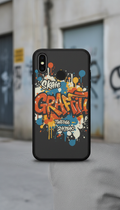 Skate Blue Graffiti Drop Case