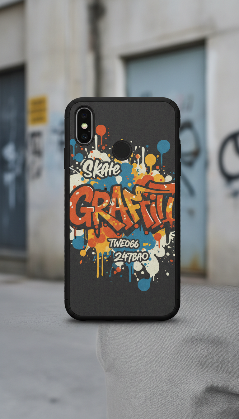Skate Blue Graffiti Drop Case